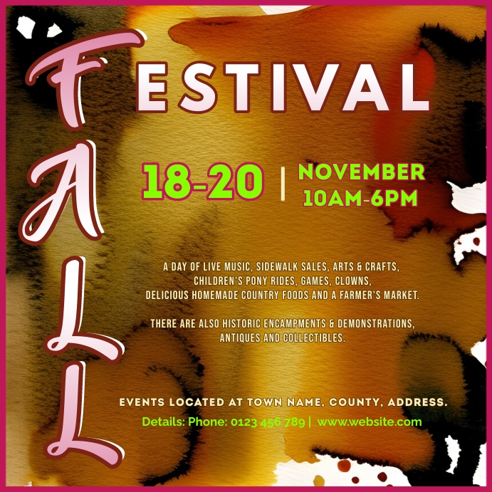 Fall Festival ad template | PosterMyWall