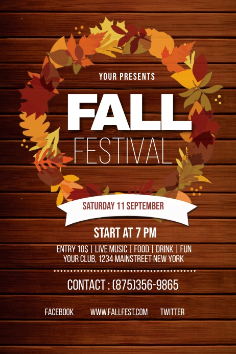 Fall Festival Ads Template | PosterMyWall