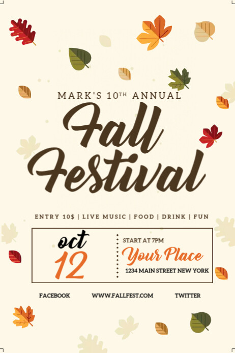 Fall Festival Ads Template | PosterMyWall