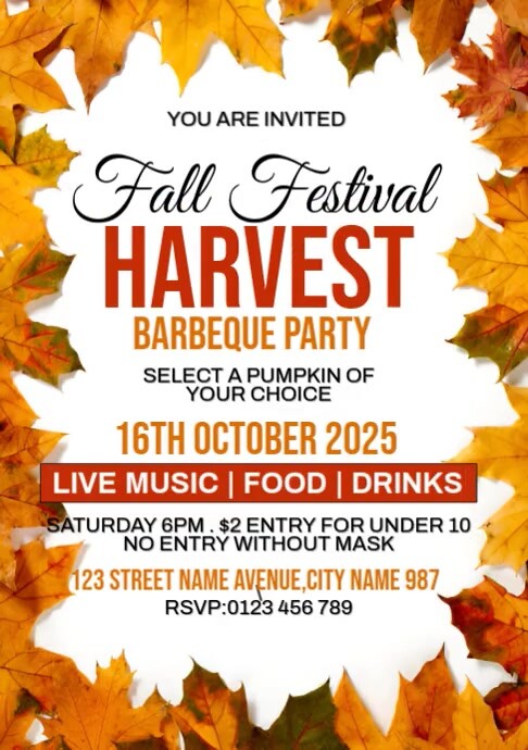 Fall Festival Ads Template | PosterMyWall