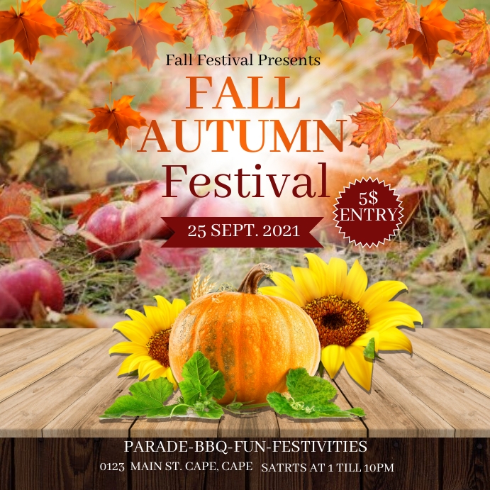 Fall Festival Autumn Template | PosterMyWall