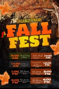 Fall Festival Celebration Video Poster template