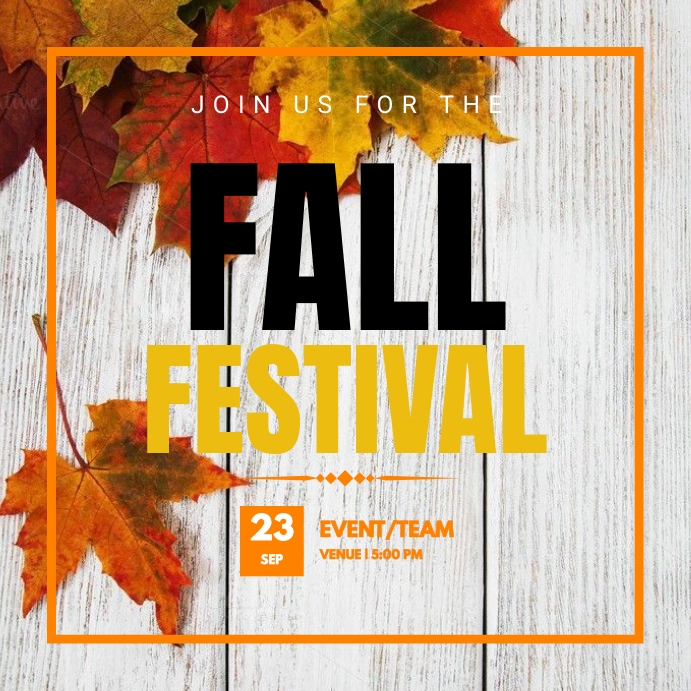 FALL FESTIVAL Template | PosterMyWall