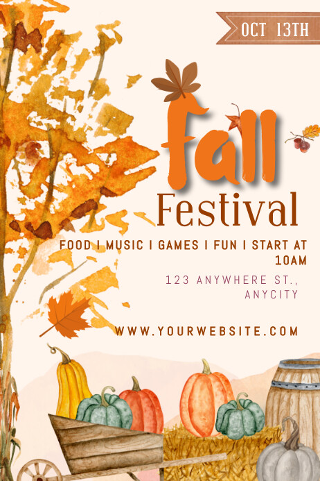 Fall Festival Poster template
