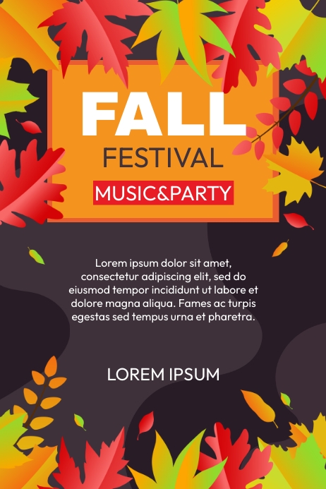 Fall Progrm Template Fall Festival Template | PosterMyWall