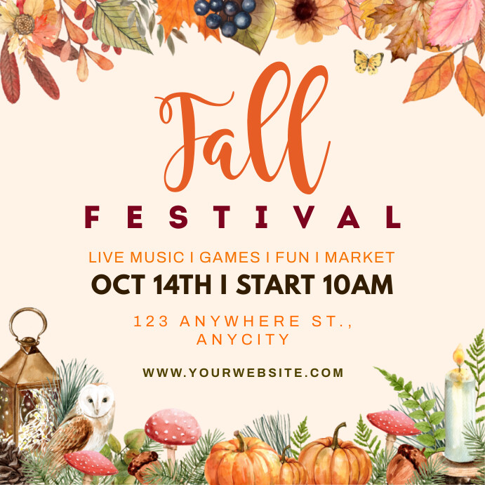 fall festival Template | PosterMyWall
