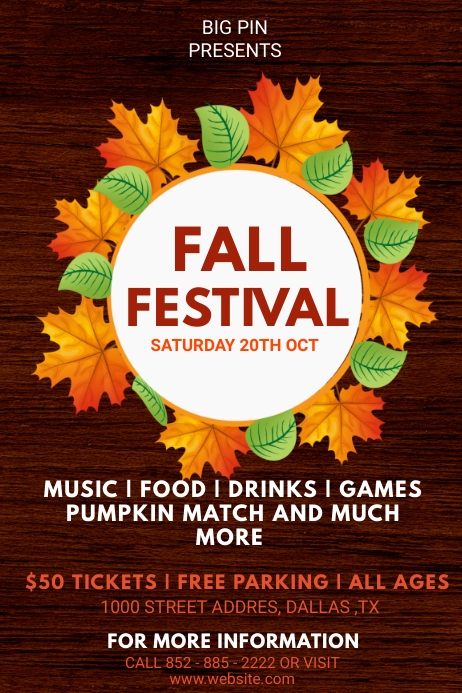 FALL FESTIVAL Template | PosterMyWall