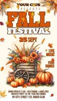 Fall Festival Instagram na Kuwento template