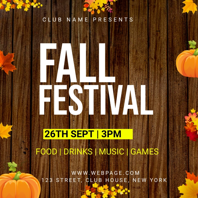 fall festival Template | PosterMyWall