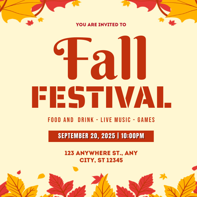 Fall Festival Template | PosterMyWall