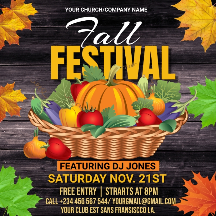 fall festival Template | PosterMyWall