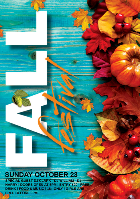 Fall Fest Header Fall festival Template | PosterMyWall
