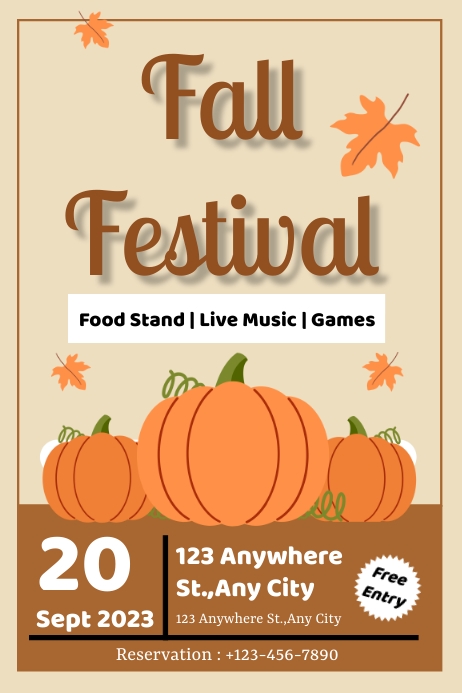 Fall Festival Poster template