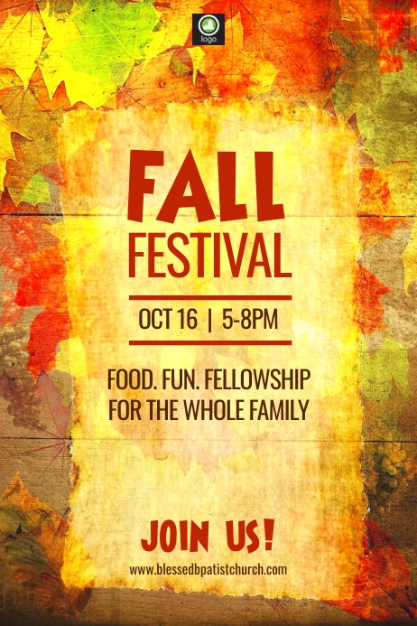 Fall Festival Poster template