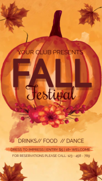 Fall Festival Digital Display (9:16) template