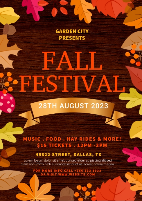 FALL FESTIVAL Template | PosterMyWall