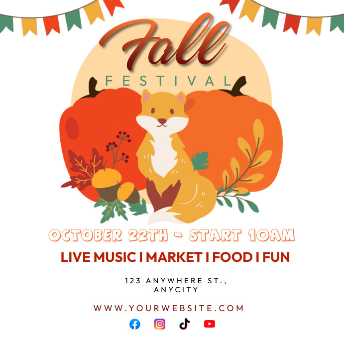 Fall Fest Header Fall Festival Template | PosterMyWall