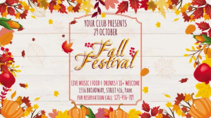 White Fall Festival Tampilan Digital Template