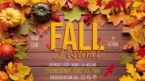 Orange Fall Festival งานแสดงผลงานแบบดิจิทัล Template