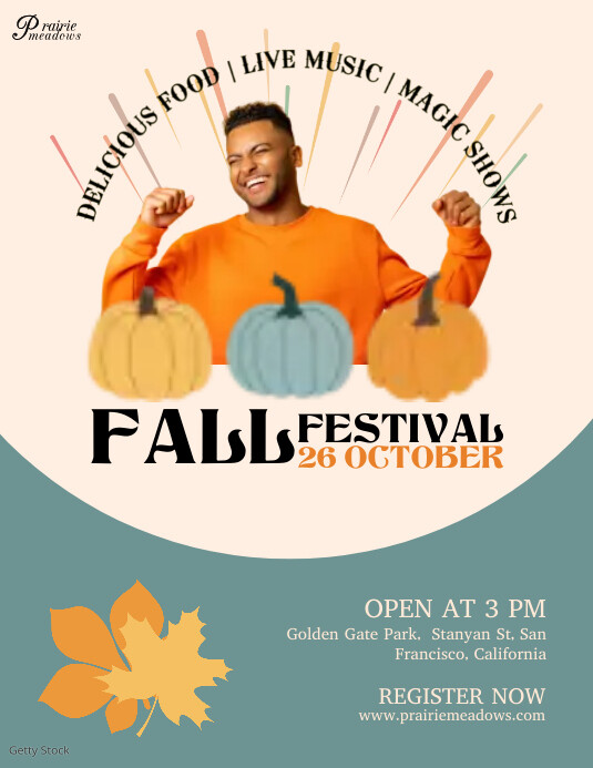 Fall Festival Event Flyer (US Letter) template
