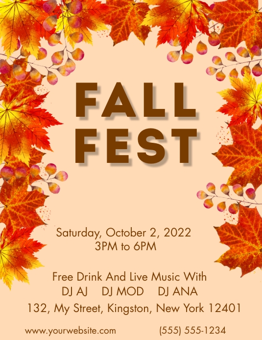 Fall Festival Event Flyer Template PosterMyWall