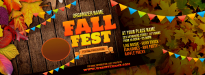 Коричневый Fall Festival Facebook-coverfoto Template