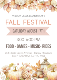 Fall Festival Flyer A6 template