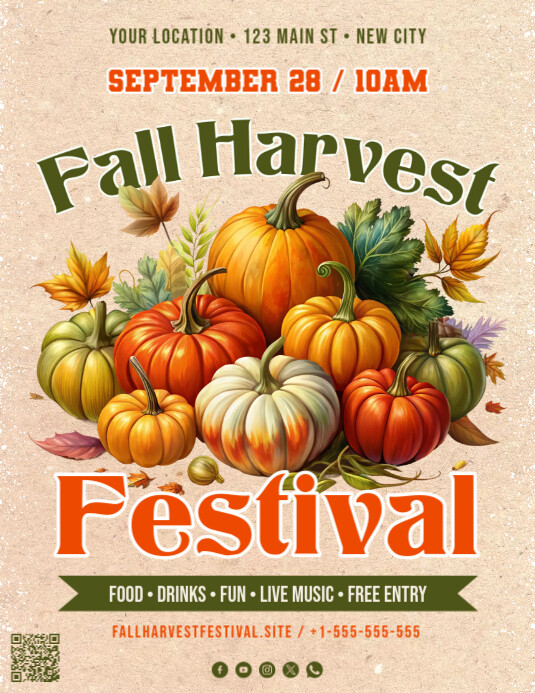 Fall Flyers Fall Festival Flyer Template | PosterMyWall