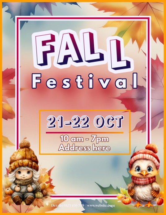 Fall festival flyer Template PosterMyWall