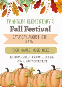 Fall Festival Flyer A6 template