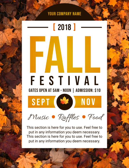 Fall Festival Flyer Template PosterMyWall