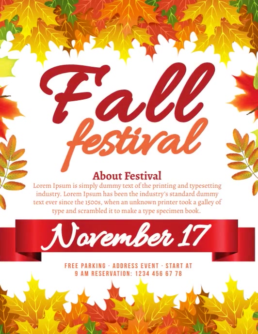 Fall Festival Flyer Template PosterMyWall