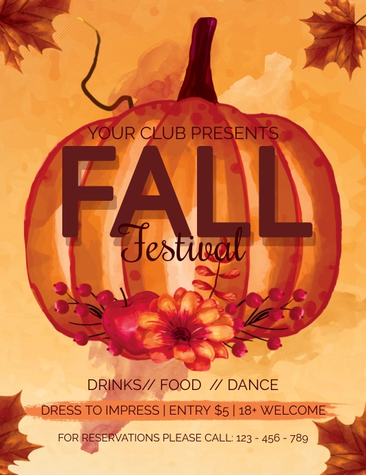 Fall Festival Flyer Iflaya (Incwadi ye-US) template