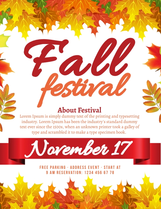 Fall Flyers Fall Festival Flyer Template | PosterMyWall