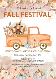 Fall Festival Flyer Template A6