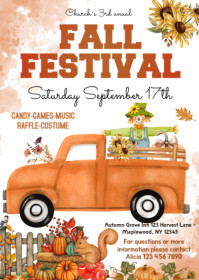 White Fall Festival A6 Template