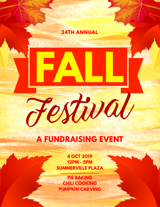 Fall Festival Fundraising Flyer Template PosterMyWall Fall Festival Fundraising Flyer Template PosterMyWall