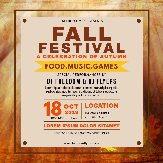 Copy of Fall Festival Instagram post | PosterMyWall