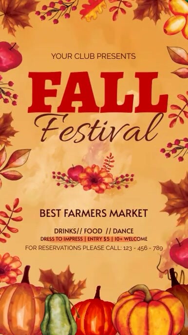 Fall Festival Instagram Story Template | PosterMyWall Fall Festival Instagram Story Template | PosterMyWall
