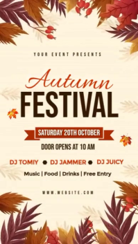 Fall festival invite template Rolka Instagram
