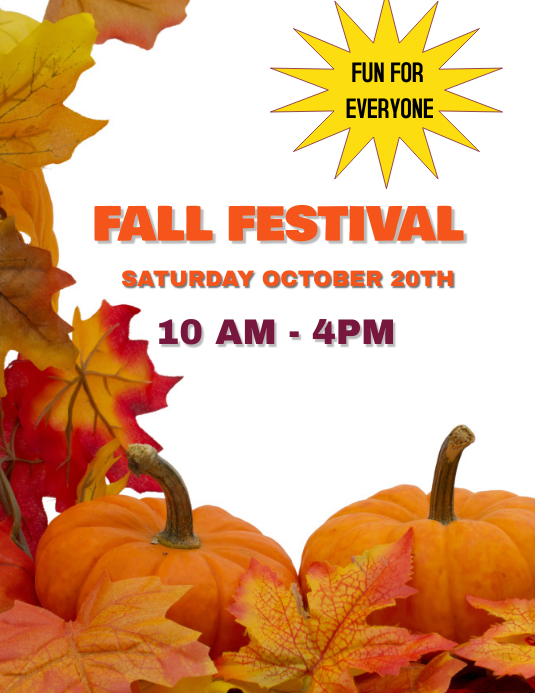 October Fall Flyer FALL FESTIVAL OCTOBER FEST Template | PosterMyWall