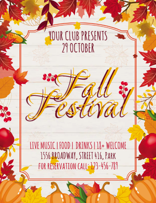 Fall Festival Poster Template PosterMyWall fall-festival-poster-template-postermywall
