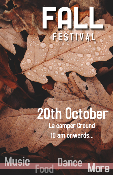 Fall Festival Poster Template | PosterMyWall