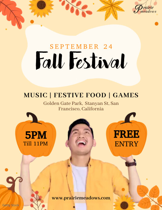 Fall Festival Poster Flyer (US Letter) template