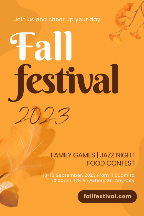Fall Festival Poster Design Template | PosterMyWall