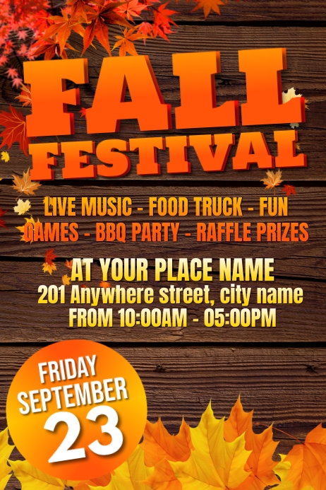 Fall Festival Poster Template | PosterMyWall