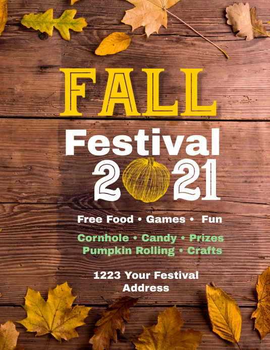 Fall Festival Rustic Template | PosterMyWall