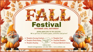 Bianco Fall Festival Wpis na Twittera Template