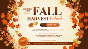 สีเหลือง Fall Harvest Festival Twitter Plasing Template