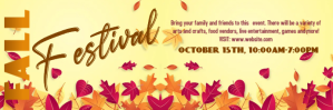 黄色 Fall Festival Encabezado de correo electrónico Template